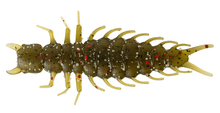Load image into Gallery viewer, Great Lakes Finesse 2.4-inch Juicy Hellgrammite soft plastic bait with lifelike segmented body and appendages, designed to mimic the larval stage of the Dobson fly, ideal for bass fishing techniques like drop shotting, Ned rigging, and Carolina rigging