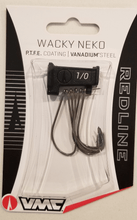 Load image into Gallery viewer, VMC RedLine Series™ Wacky Neko hook features a sharp, durable design ideal for wacky rig and neko rig presentations. With a corrosion-resistant finish and perfect balance, this hook ensures superior hooksets and reliable performance for bass fishing in various conditions