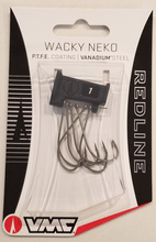 Load image into Gallery viewer, VMC RedLine Series™ Wacky Neko hook features a sharp, durable design ideal for wacky rig and neko rig presentations. With a corrosion-resistant finish and perfect balance, this hook ensures superior hooksets and reliable performance for bass fishing in various conditions