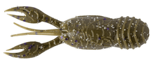 Load image into Gallery viewer, Great Lakes Finesse 2.5-inch Juvy Craw soft plastic bait with floating claws and tentacles, designed to mimic juvenile crawfish for bass fishing techniques like dragging, cracking, and swimming