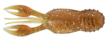 Load image into Gallery viewer, Great Lakes Finesse 2.5-inch Juvy Craw soft plastic bait with floating claws and tentacles, designed to mimic juvenile crawfish for bass fishing techniques like dragging, cracking, and swimming