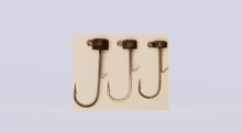 Load image into Gallery viewer, Durable tungsten Ned head jig weights with sharp Mustad Ultrapoint hooks and secure bait keepers for finesse rigs