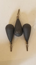 Load image into Gallery viewer, 1/2 ounce line pinch teardrop drop shot weight