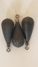 Load image into Gallery viewer, 1/2 ounce line tie teardrop drop shot weight