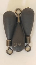 Load image into Gallery viewer, 1/8 ounce line tie teardrop drop shot weight