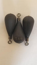 Load image into Gallery viewer, 3/8 ounce line tie teardrop drop shot weight