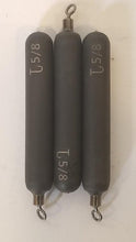Load image into Gallery viewer, 5/8 ounce line tie tungsten cylinder drop shot weight