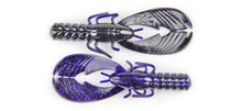 Load image into Gallery viewer, X Zone Muscle Back Finesse Craw 3.25-inch soft plastic bait with floating claws, ideal for bass fishing techniques like flipping, pitching, and as a jig trailer.