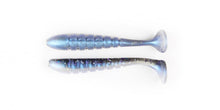 Load image into Gallery viewer, X Zone Pro Series Swammer 4-inch soft plastic swimbait with ribbed sides and three-dimensional paddle tail, ideal for bass fishing techniques like swim jigs, umbrella rigs, bladed jigs, trolling and swimbait techniques
