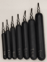 Load image into Gallery viewer, Durable tungsten cylinder drop shot weights for bass fishing; snag-resistant and tournament-ready