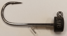 Load image into Gallery viewer, 1/6 ounce tungsten ned head jig with bait keeper Mustad Ultrapoint Hook
