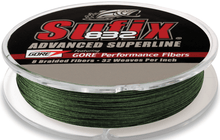 Load image into Gallery viewer, Sufix® 832® Advanced Superline® is the strongest, most durable small diameter braid on the market.Performance Fibers improve abrasion resistance, increase casting distance & accuracy and reduce line vibration.