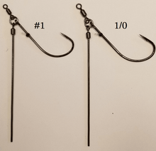 Load image into Gallery viewer, VMC® Tokyo Rig Finesse Neko Black Nickel hook features a sharp point and corrosion-resistant black nickel finish. Designed for finesse presentations, it offers secure hooksets and optimal performance, making it ideal for Tokyo rig setups and targeting bass in various conditions