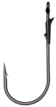 Load image into Gallery viewer, VMC® Heavy Duty Flippin' Hook/Black is built for strength and durability, perfect for flipping and pitching in heavy cover. Featuring a sharp point, corrosion-resistant black finish, and extra-wide gap, it ensures reliable hooksets for bass fishing in tough conditions