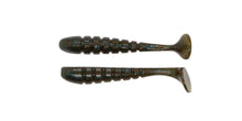 Load image into Gallery viewer, X Zone Pro Series Swammer 4-inch soft plastic swimbait with ribbed sides and three-dimensional paddle tail, ideal for bass fishing techniques like swim jigs, umbrella rigs, bladed jigs, trolling and swimbait techniques
