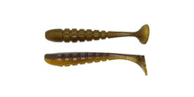 Load image into Gallery viewer, X Zone Pro Series Swammer 4-inch soft plastic swimbait with ribbed sides and three-dimensional paddle tail, ideal for bass fishing techniques like swim jigs, umbrella rigs, bladed jigs, trolling and swimbait techniques