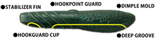 Load image into Gallery viewer, Deps Cover Scat JDM soft bait lure — high-density, no-sinker fall bass fishing bait with stabilizer fins for cover fishing. Ultra high salt content
