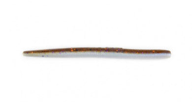 X Zone True Center Stick 6-inch soft plastic stick bait with raised ribbed body and 'WACKY ZONE' marking, designed for Texas rigging, wacky rigging, and finesse bass fishing
