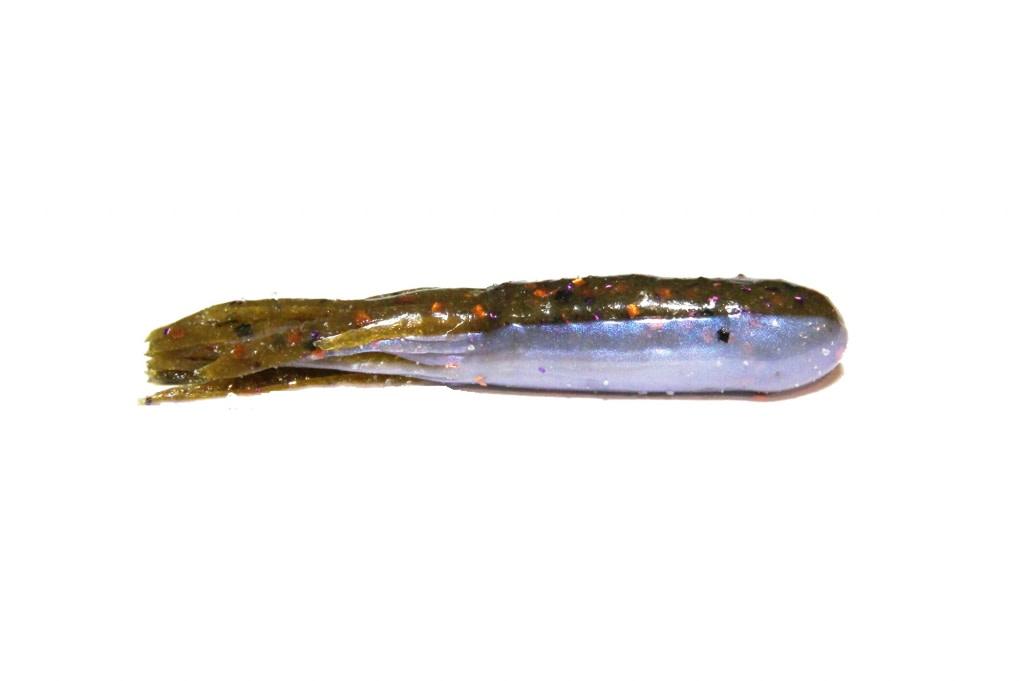X Zone X-Tube 3.75-inch soft plastic tube bait with segmented body and salt-loaded formula, ideal for bass fishing techniques like dragging, jigging, flipping, pitching, and punching